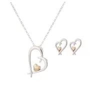 Gibson Gifts Equilibrium Nan Silver/Gold Necklace & Earrings Jewellery Set