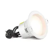 HPM DLI LED COLOUR CHANGING DIMMABLE DOWNLIGHT 90mm White Fascia, 1m Flex & Plug