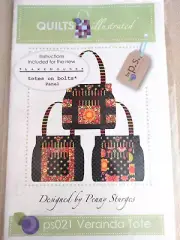 Quilts Illustrated Pattern ps021 Veranda Tote Bag Purse Scrappy Patchwork Pieced