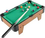 Mini Pool Table Game,Indoor Game Toy,with Sticks and Balls,Desktop, Small Tabletop Billiards for Family, Children, 61X35.5X16cm