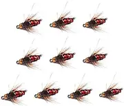 10pcs Fly Fishing Flies Kit, Fly Fishing Lures,Dry Flies Nymphs Flies, for Saltwater Freshwater Saltwater
