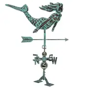 Verdigris Copper Mermaid Weathervane Roof Mount Home Garden Coastal Beach Decor
