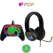 PDP Space Dust Bundle Pack: Rematch Glow Advanced Wired Controller & AIRLITE Glow Wired Headset for Xbox Series X|S, Xbox One, & Windows 10/11 PC