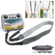 Sunnylife RC Smart Remote Control Lanyard Neck Strap PU Leather Adjustable Hanging Buckle Rope for DJI Mini 3 PRO Screen