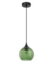 Marble Green Wavy Wine Glass Pendant