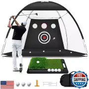 Golf Net: 10x7ft Golf Hitting Practice Net for Backyard Driving Chipping Swin