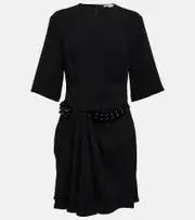 [Stella McCartney] Stella McCartney Chain-embellished minidress AU 2 black