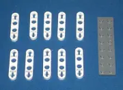 LEGO NEW 4x0.5 White Technic Beam with Axle Holes (10x) 4144138 Brick 32449