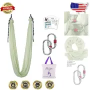 Complete Aerial Yoga Hammock & Swing Set with Instructions - Ideal for Home Gym