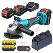 Cordless Angle Grinder 2X4.0AH Batteries, 21V Power Angle Grinder Tools with ...