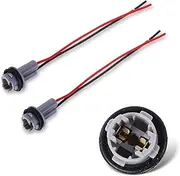 Irinidig 2 PCS Car T10 T13 T15 Light Bulb Socket Connector, Pigtail Wire Wiring Harness for Turn Signal Lights Brake Lights, Stable Anti-Shaking Modified Socket Replacement, Universal for Cars (Gray)