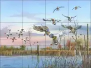 Duck Tile Backsplash Mike Brown Wildlife Art Ceramic Mural MBA001
