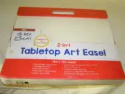 Horizon Foldable 15"x13" Tabletop Art Easel 2 In 1 Chalk & Dry Erase Board NEW