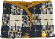 [North Peak] NP-6381 CHBG Neck Warmer, Skiing, Playing in the Snow, Kids, Juniors, Children, (Reversible Knit x Boa / 3 Layers of Knit, Fleece, Boa/Magnetic Button for Easy Removal)