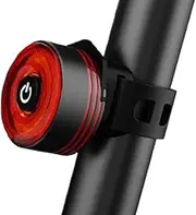 Rear Bike Light, Smart Back Led Light for Bike, High Lumen Waterproof Taillight, LED Warning Lamp, Auto On Off Flashlight, USB Rechargeable for Road Cycling, Night Riding, Outdoor