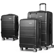 Wanderlite 3pc Luggage Trolley Set Suitcase Travel