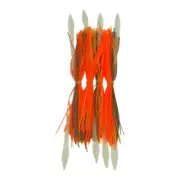 Dekoi Tailed Lure Skirts, Orange Lumo, Tail 4 pack, 66 strand silicon