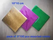 CLEARANCE: Tin Foil Aluminium chocolate wrappers 10 * 10 cm assorted color packs