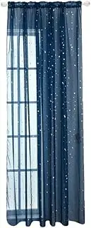 [SEWACC] Sheer Eyelet Curtains Bedroom Short Voile Window Sheer Curtains Star Pattern Tulle Screening
