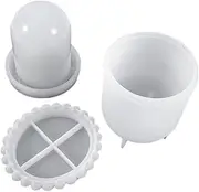 LALAFINA 3pcs Set DIY Dice Cup Mold Crystal Epoxy Silicone Mould Creative Dice Box Mold for DIY Projects