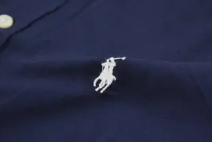 美國百分百【全新真品】Ralph Lauren 襯衫 RL 短袖 上衣 Polo 小馬 素面 上衣 深藍色 XS號 青年版 I080