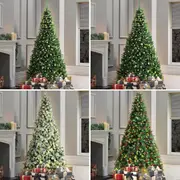 Mazam Christmas Tree LED Light 1.8M/2.1M/2.4M Xmas Trees Decorations Green White