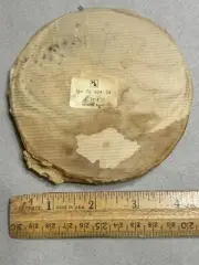 VINTAGE HR FLAT ROUND 4 1/4" MANTLE CLOCK GLASS FACE NO. 70-604-04 JAPAN NOS