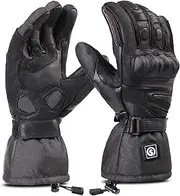 [day wolf] Heated Gloves for Men & Women, Heating Motorcycle Gloves with 7.4V 2200MAH Rechargeable Battery Waterproof Windproof Electric Gloves for Winter Skiing Snowboarding Snowmobile Motorcycling