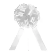 25 Inch Big Car Pull Bow Metallic Giant Bow for Car Decoration, White