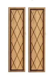 Dolls House Cross Hatch Shutters Wooden 1:12 Scale Laser Cut Window Accessory