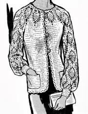573 Vintage PINEAPPLE JACKET Pattern to Crochet (Reproduction) SZ 10-16