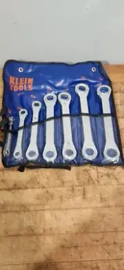 Klein Tools 68222 Ratcheting Box Wrench 7 Piece Set NOS