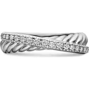 David Yurman Crossover Ring with Diamonds