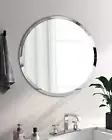Wall Mirror round Beveled Polished Frameless for Bathroom, Vanity, Bedroom (24"