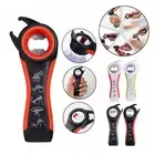 Effortless Can Opener 5 in 1 Kitchen Tool for Easy and Safe Use (Red/Black)