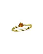 Savvy Cie 18K Over Silver 0.20 ct. tw. Citrine Stackable Ring