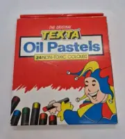Texta Oil Pastels 24 Colours Art Supplies Painting Drawing Vintage BNIB
