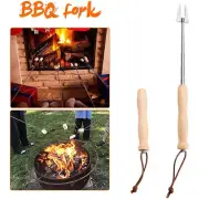 Robens Fire Fork Lightweight Telescopic Wooden Handle Toasting open camp fireHD