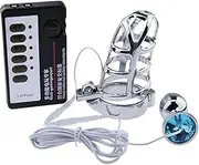 Vibrating Anal Plug Chastity Cage Chastity Lock Electric Shock Stainless Steel Male Metal Beginner Device Penis Ring Prevent Ere-ction Couple Sex Toys SM for Male 50mm