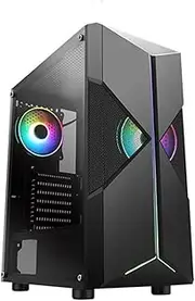 Mid-Tower ATX, M-ATX, ITX Gaming Case, Dual Tempered Glass Panels Vertical GPU Bracket Support Water Cooling RGB Mode