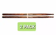 2 PACK ProMark Drum Sticks - Forward 5A FIREGRAIN Hickory Wood Tip TX5AW-FG
