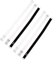 [OATIPHO] Silicone Strap Bra Strap Elastic Bra Band Transparent Adjustable Straps Strap for Bra Brassiere Extension Invisible Bra Black