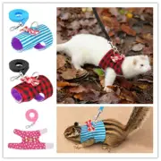Adjustable Safety Ferret Squirrel Leash Leads Harness Hamster Vest Chest Strap
