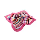 Elegant Silk Feel Wave & Square Design Satin Square Scarf - Different Colors Ava