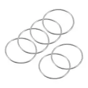 60mm(2.36") OD Metal O Ring Non-Welded Craft Hoops for DIY Silver Tone 12pcs
