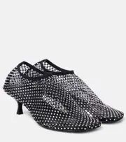[Christopher Esber] Christopher Esber Minette crystal-embellished fishnet pumps UK 5 black