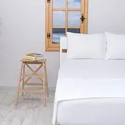 Venice Home 100% Cotton Jersey Bed Sheet Set - Extra Soft - Easy Fit - 4 Piece Set - All Season - Comfy – 4 pcs (White, Queen)