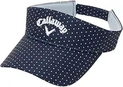 [Callaway] C24291208 Women's Sun Visor (Polka Dot Pattern, Adjustable Size) / Golf Hat
