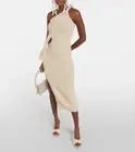 NWT JACQUEMUS La Robe Maille Noued One Shoulder Beige dress
