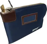 [IPO] Waterproof Cash Bag with Lock and 2 Keys, 11 x 8.6 Inches, Canvas Documents Bag, Money Bank Deposit Bag with Zipper, Durable Leatherette Money Cash Coin Check Wallet Pouch for Men & Women